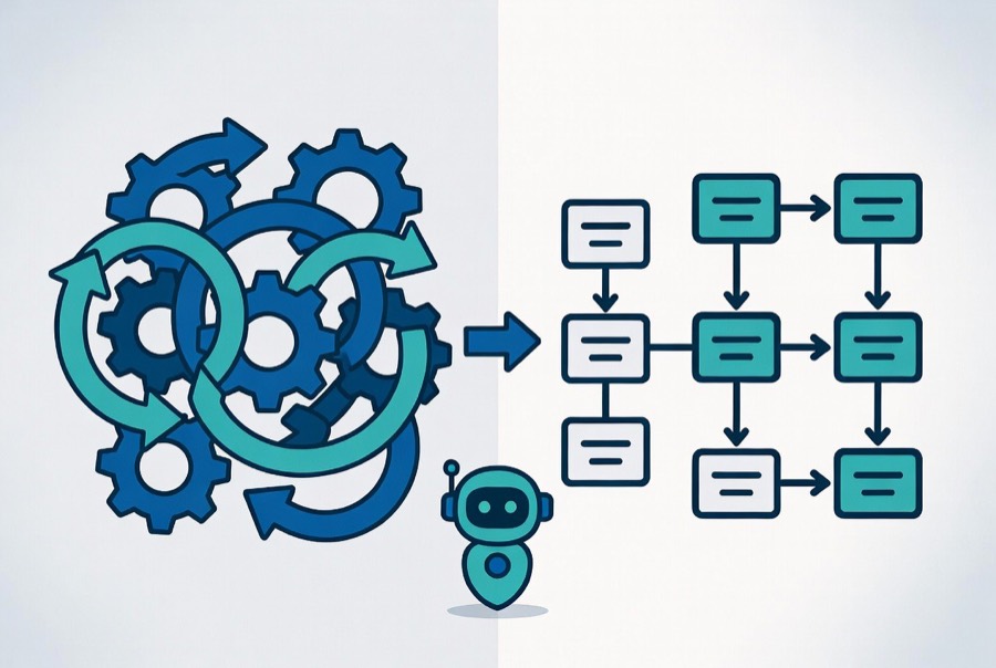Illustration of an automated workflow
